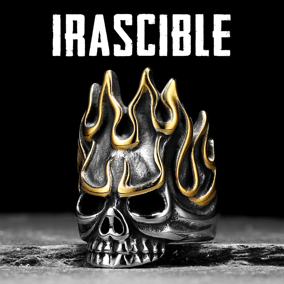 Skull Fire God Ring Stainless Steel