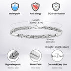 4mm Boys Byzantine Bracelets,Creative Splicing Link Chain Wristband for Men, Cool Stainless Steel Jewelry Gift
