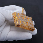 Iced Out Letter Pendant Square 2-Inch