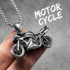Rider Motorcycle Series Men Necklace Stainless Steel Pendant Chain New in Punk Rock For Women Fashion Jewelry Gifts