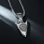 YQ 316L Stainless Steel Nordic Odin Viking Rune Spear Pendant Necklace For Men Punk Jewelry Accessories