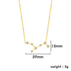 Unift Clear Zircon Zodiac Constellation Women Necklaces Star Sign Pisces Aries Taurus Pendant Fashion Horoscope Amulet Jewelry