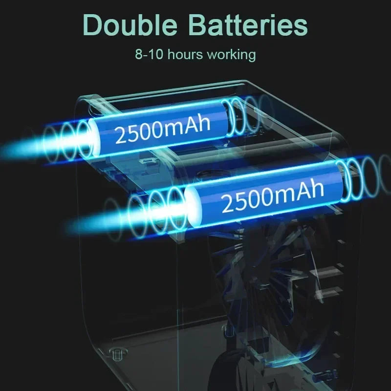 Portable Air Conditioner Fan USB Desktop Fan Rechargeable Mini Air Humidifier Cooler Table Cooling Mist Fan for Office
