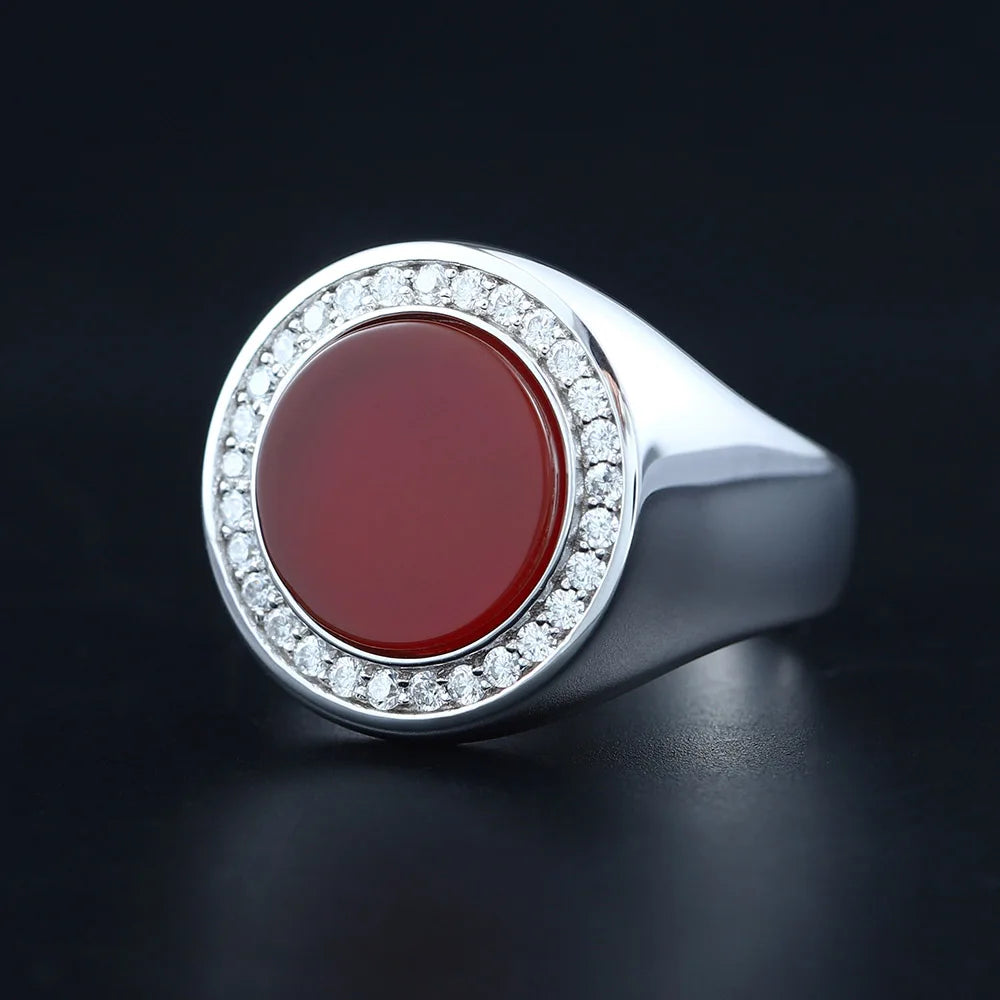 Agate Statement Ring — 925 Silver