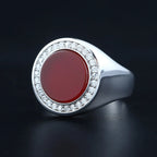Agate Statement Ring — 925 Silver