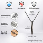 Viking Rune Mobius Pendant Necklace — Stainless Steel