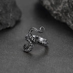 New Octopus Opening Knitting Loop Crochet Ring Stainless Steel Punk Style Thimble Ring Adjustable Finger Wear Knitting