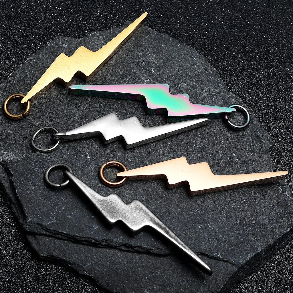 Lightning Minimal Pendant — Stainless Steel