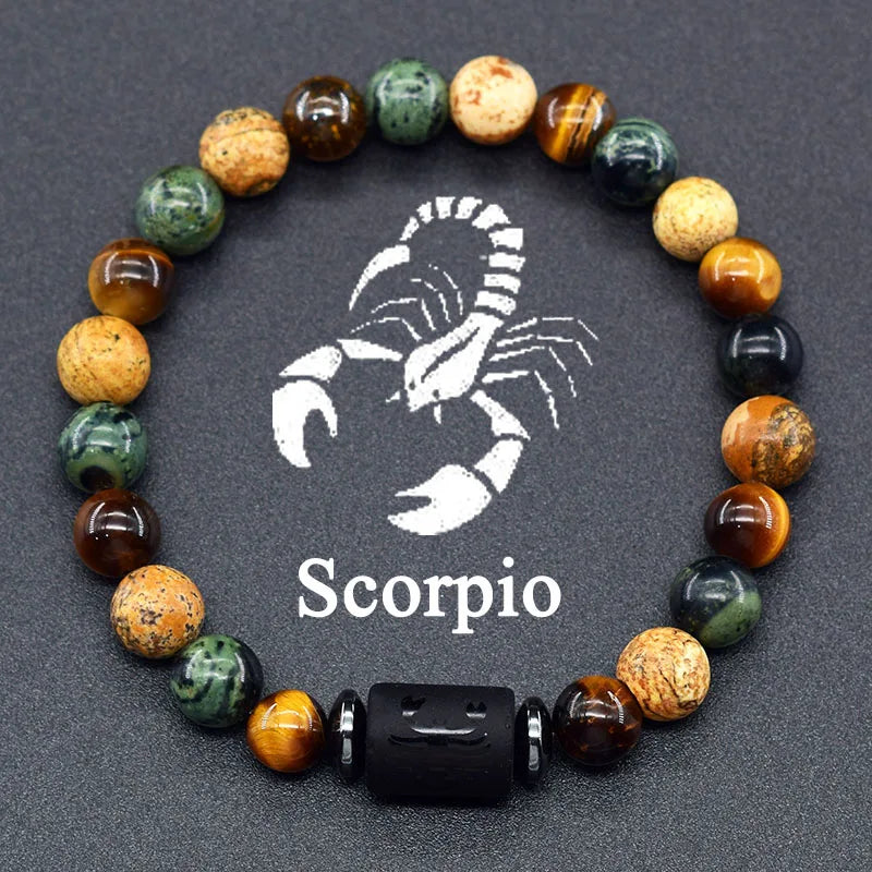 12 Zodiac Signs Bracelet Homme 12 Constellation Jewelry for Women Scorpio Gemini Sagittarius Bracelet Friendship Gift Whoelsales