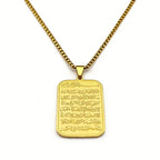 Stainless Steel Islam Religious Muslim Pendant Engraved Necklace for Women & Men Trendy All-match & Exquisite Jewelry