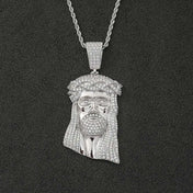 Iced Out Jesus Pendant Necklace — Cuban Chain