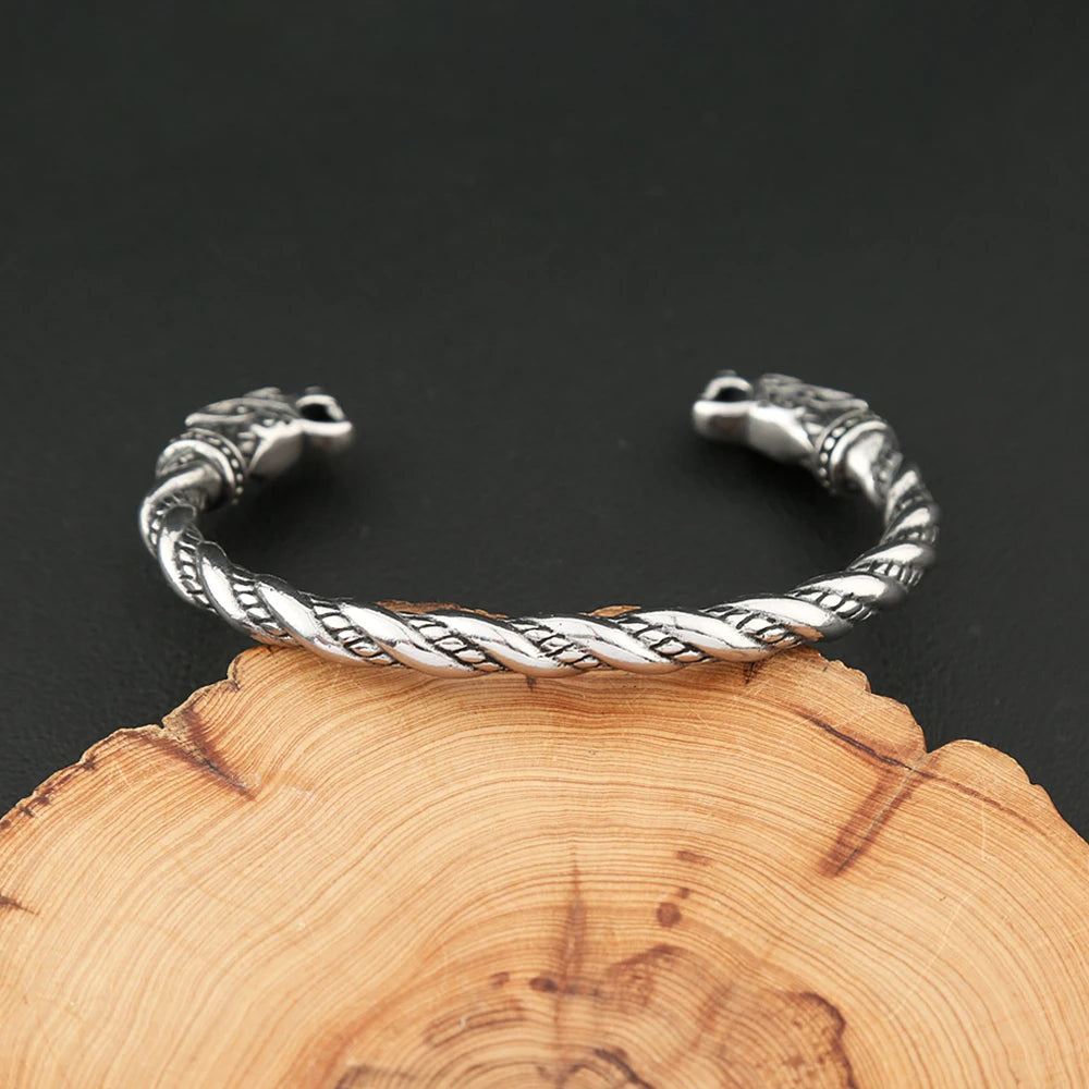 Dragon Viking Steel Bracelet Double Punk Wristband