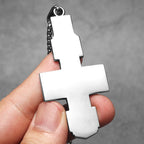 Retro Jesus Cross Pendant — Stainless Steel