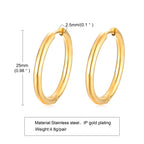 Minimal Hoop Earring — Stainless Steel