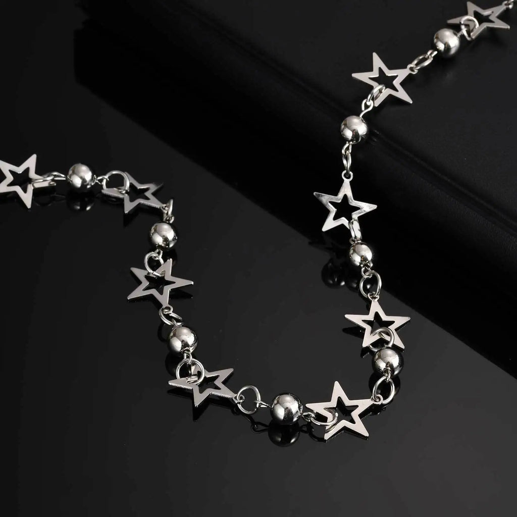 Black Pentagram Pants Chain — Stainless Steel