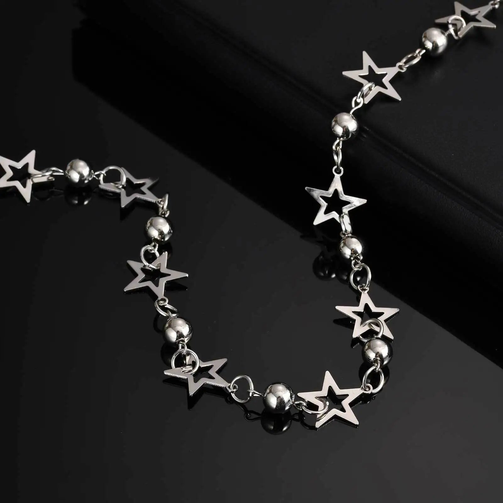 Black Pentagram Pants Chain — Stainless Steel