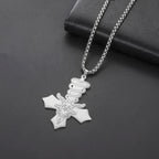 1pc Dark Occult Goat Head Pentagram Snake Baphomet Cross Necklace Mystical Symbol Pendant Jewelry