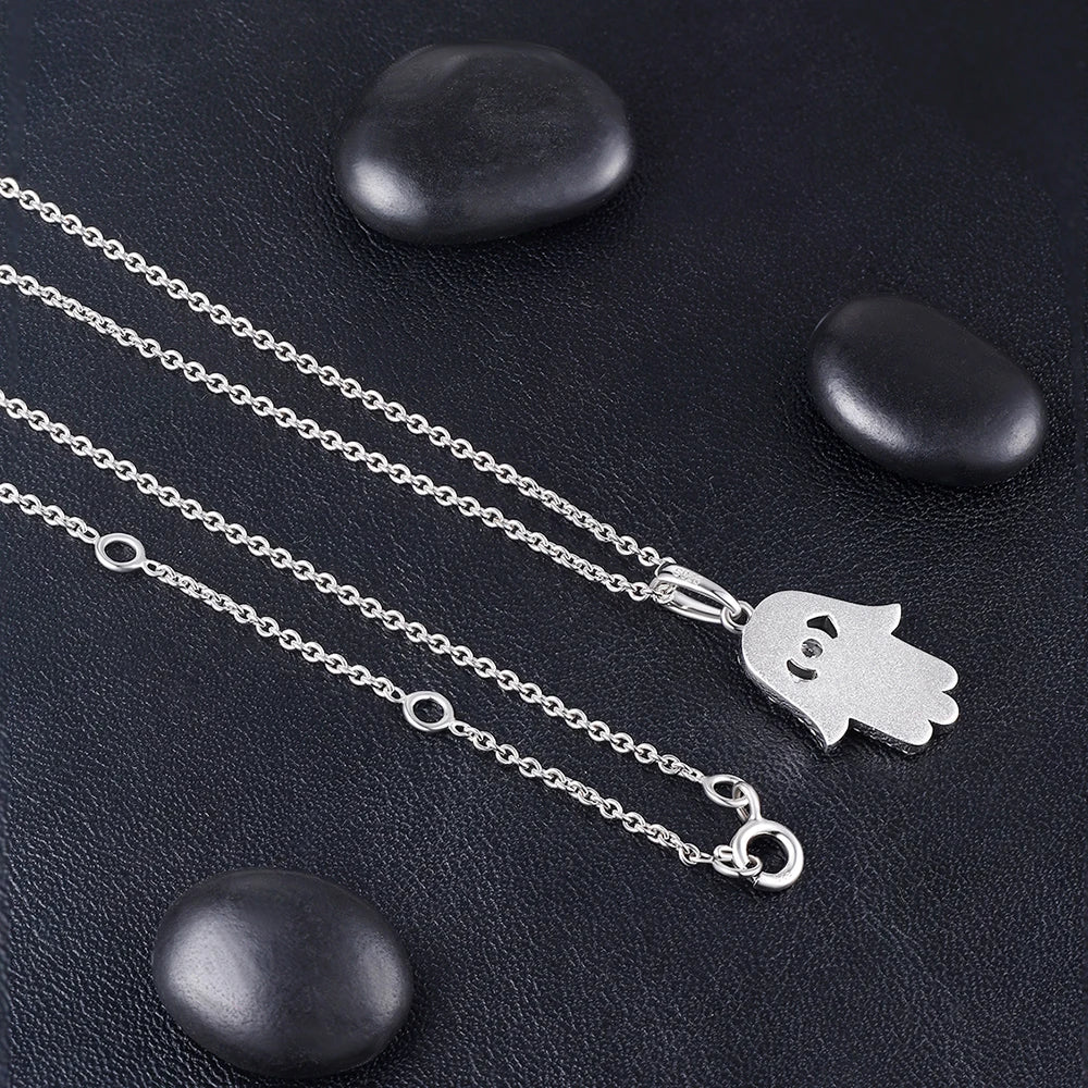 Iced Out Hamsa Hand Pendant