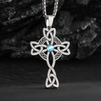 Celtic Witch Knot Pendant Necklace — Steel