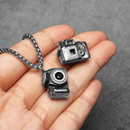 Retro Camera Men Necklaces With Pendant Stainless Steel Unique Jewelry For Male Women Punk Hip Hop Accessories Gifts Wholesale