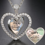 Heart Photo Pendant Necklace Memory