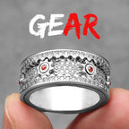 Fidget Spinner Gemstone Ring — Stainless Steel