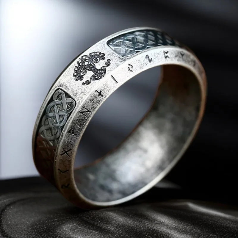 New Norse Viking Celtics Knot Rings for Men Women Fashion Simple Vintage Totem Biker Ring Stainless Steel Jewelry