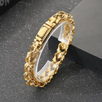 Vintage Braided Link Chain Bracelet 22cm — Stainless Steel