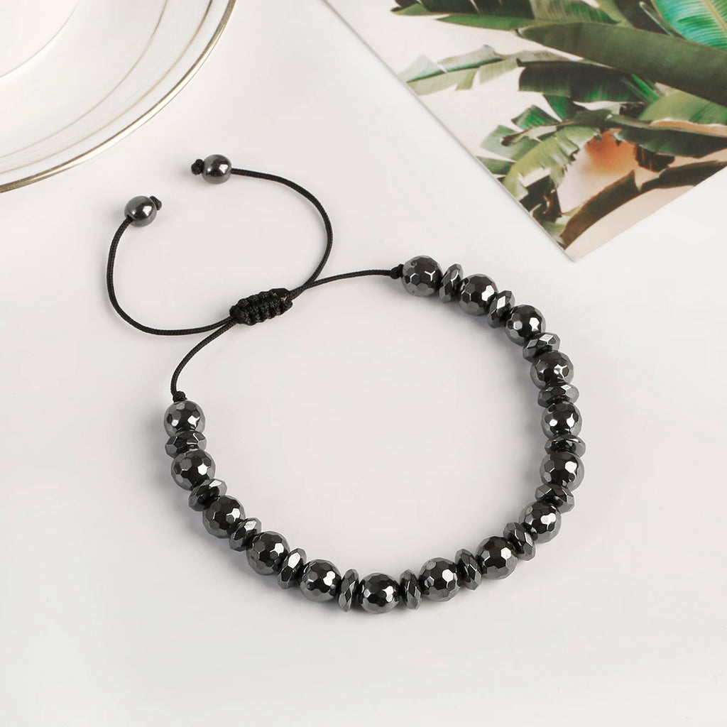 New Arrow Hematite Elastic Bracelet Men Jewelry Armband Heren Fashion Beaded Yoga Bracelet Women Bileklik