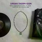 Punk Gothic Thorns Barbed Wire Chain Necklace Vintage Choker Hip Hop Pendant Lock Necklace For Party Birthday Gift