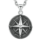 Quality Fashionable Medal Necklace Pendant Pirate Ship Compass Personality Men's Necklace Pendant Hip Hop Jewelry Trend