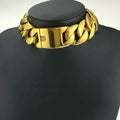 Gold Color 316L Stainless Steel All Polished 31mm Width Very Heavy Long Chain 40-55cm Necklace Jewelry