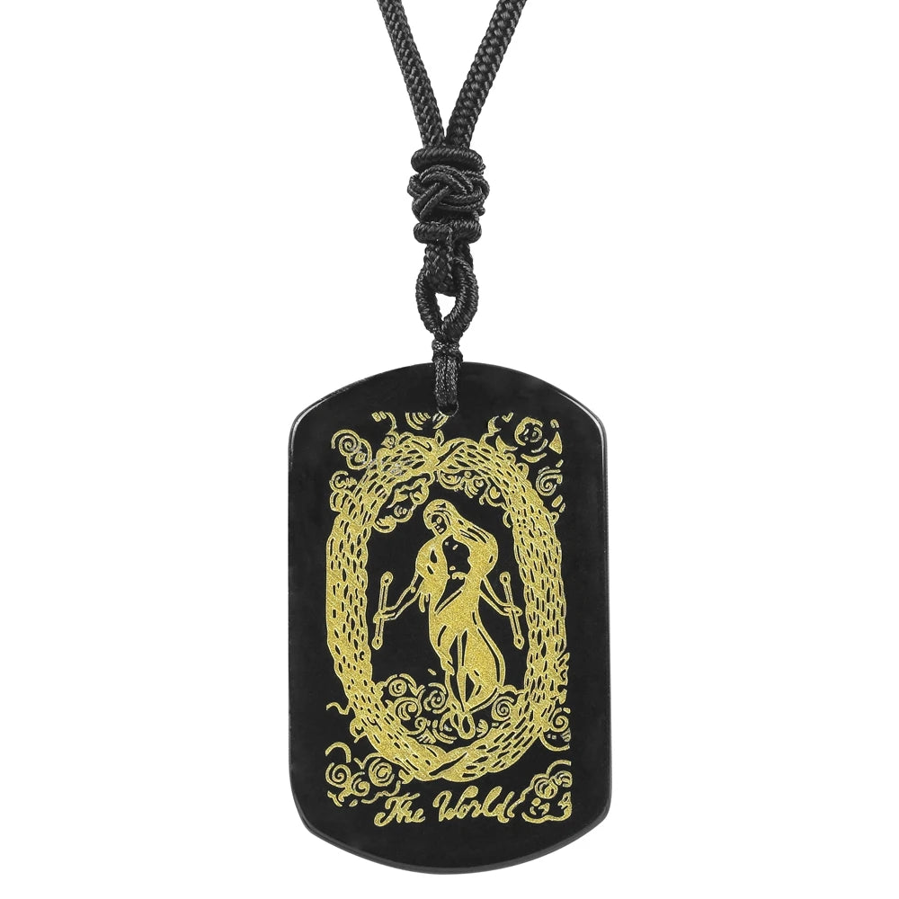 Tarot Black Pendant Necklace