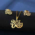 Mama Letter Pendant Necklace — Minimal