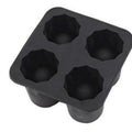 Silicone Ice Cube Mold Four Hole Press Ice Block Maker Creative Round Cup Shape Ice Molds for Whiskey Beer Bar Kitchen