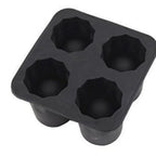 Silicone Ice Cube Mold Four Hole Press Ice Block Maker Creative Round Cup Shape Ice Molds for Whiskey Beer Bar Kitchen