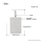 Trendy Round Zircon Copper Pendant Necklace for Men Fine Hip Hop Jewelry Pendant with Rope Chains