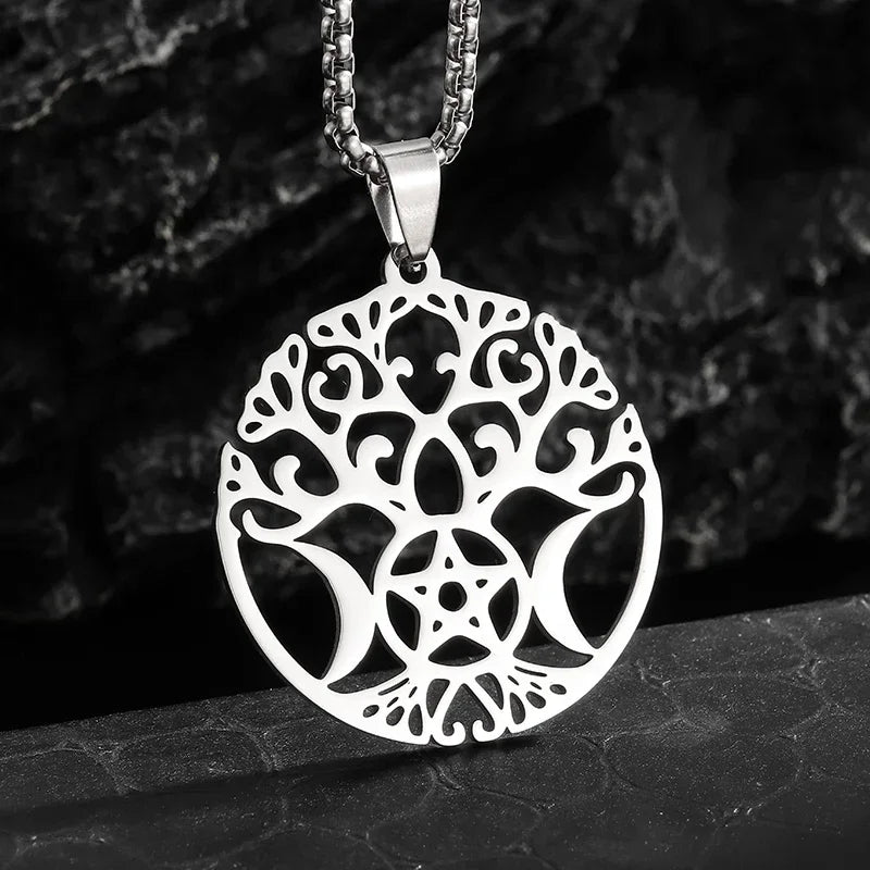 Witchcraft Pentagram Pendant Necklace — Stainless Steel