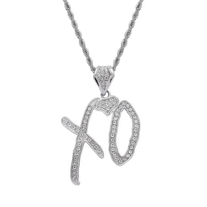 Hip Hop Iec Out Put Crystal Zirconia Dollar Sign Pendant Necklace Fashion Punk Cool Rock Rap Party Jewelry Accessories