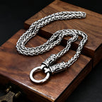Dragon Steel Pendant Retro Ethnic Style Bone Round