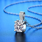 New 925 Sterling Silver Necklace Pendant 5A Zircon For Women Classics Fashion Wedding Engagement Jewelry Party Gift