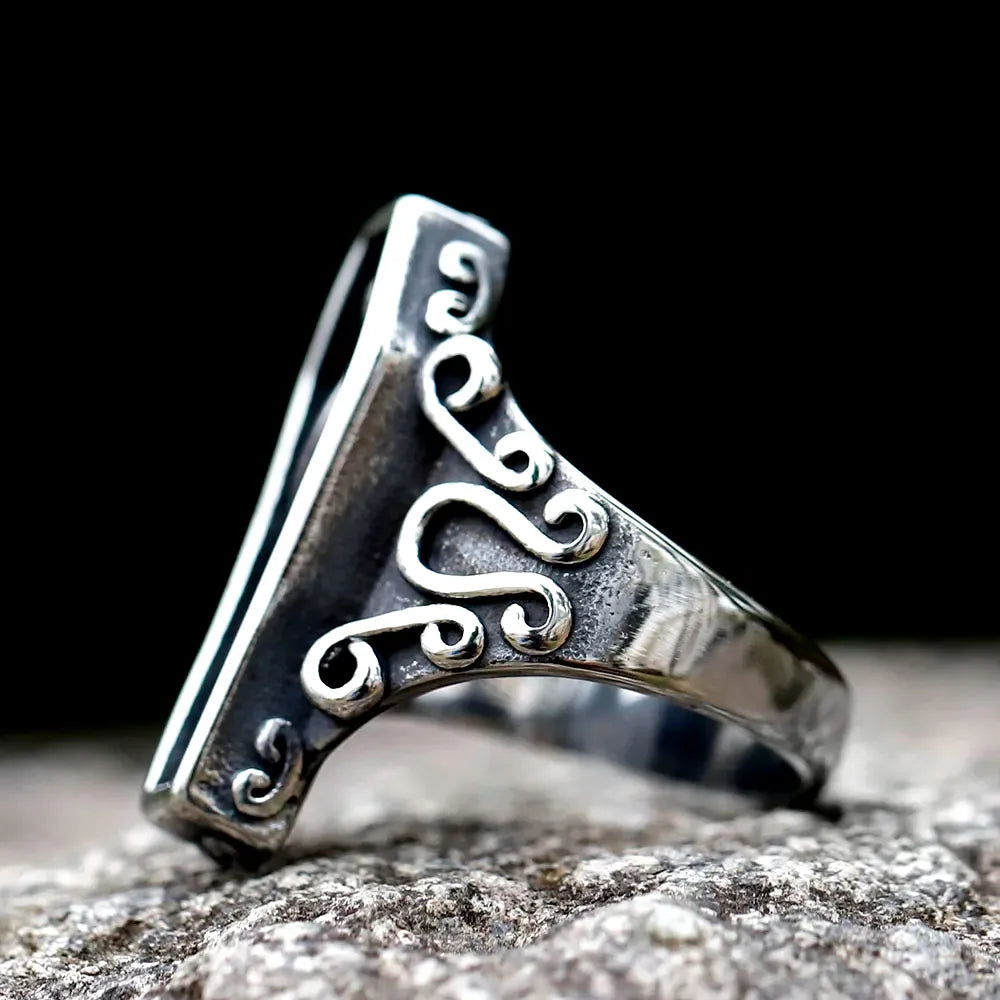 Gothic Coffin Skull Stainless Steel Ring Biker Punk Retro Street Fashion Wear Accessories Party Jewelry Gifts For Men