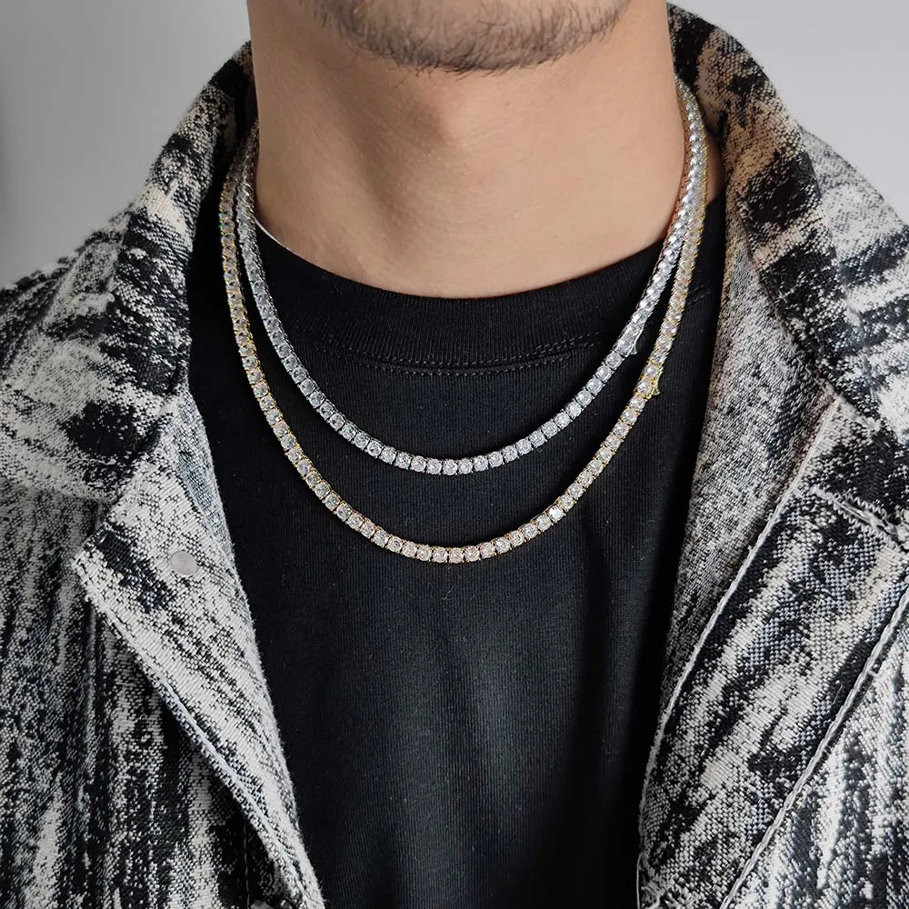 Iced Out 3A CZ Tennis Chain for Women Men Exquisite Fashion 3mm 4mm 5mm Necklace Hip Hop Jewelry