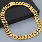Men's 72CM Long 24MM Wide Curb Cuban Link Chain Necklaces Heavy Stainless Steel On Neck Chains for Man Party Jewelry