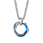 Round Ring Pendant Necklace — Stainless Steel