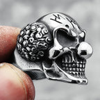 Joker Skull Punk Gothic Stainless Steel Mens Clown Rings Trendy Unique Stylish for Male Biker Jewelry Creativity Gift