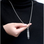 Openable Gawu Box Pendant Necklace — Silver-Tone