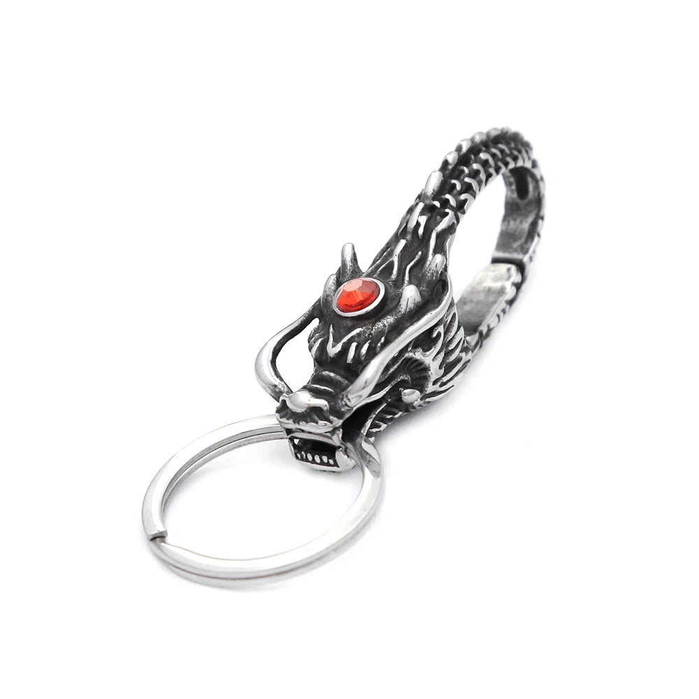 Dragon Head Keychain — 316L Stainless Steel