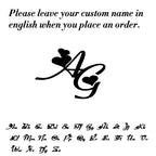 Skyrim 2pcs Custom Cufflinks Men Stainless Steel Personalized Initials Letter Cufflink for Suit Trendy Jewelry Wedding Gift