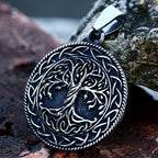 Vintage Classic Stainless Steel Viking Tree of Life Pendant Necklace For Men Fashion Nordic Vienna Yggdrasil Jewelry Wholesale